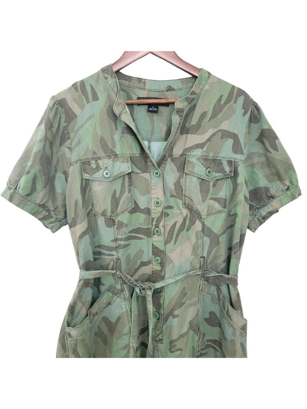 Sanctuary Standard Surplus Risk Taker Romper Womens Size 12 Palm Camo - Picture 3 of 7